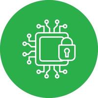 Encrypt Line Circle Multicolor vector