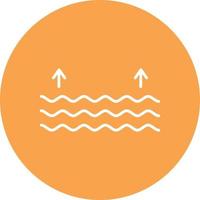 High Tide Line Circle Multicolor vector