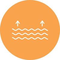 High Tide Line Circle Multicolor vector