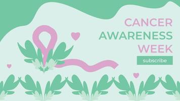 Cancer Awareness Week Banner Template Click Bait Video Channel Thumbnail vector