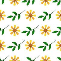 Summer floral seamless pattern vector