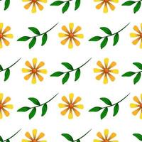 verano floral de patrones sin fisuras vector