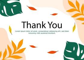 Floral thank you for your order card vector