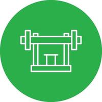 Gym Machine Line Circle Multicolor vector