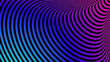 3D abstract black twisted spiral lines optical illusion pattern on vibrant color background vector