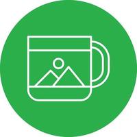 Cup Line Circle Multicolor vector