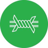 Barbed Wire Line Circle Multicolor vector
