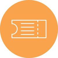 Ticket Line Circle Multicolor vector