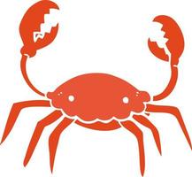 flat color style cartoon crab vector