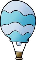 cartoon doodle hot air balloon vector