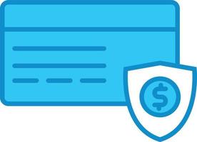 Security Payment Line Filled Blue vector