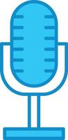 Microphone Line Filled Blue vector