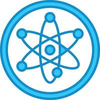 Atom Line Filled Blue vector