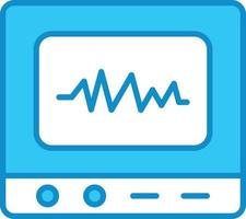 Oscilloscope Line Filled Blue vector