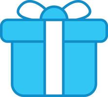 Gift Line Filled Blue vector