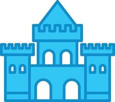 Palace Line Filled Blue vector