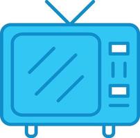 Television Line Filled Blue vector