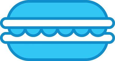 Macaron Line Filled Blue vector