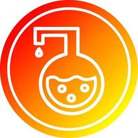 science experiment circular in hot gradient spectrum vector