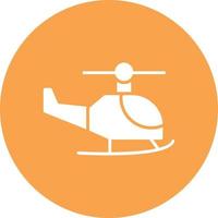 Helicopter Glyph Circle Multicolor vector