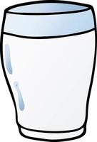 cartoon doodle glass of milk vector