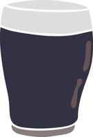 cartoon doodle pint of stout vector