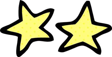 cartoon doodle stars vector