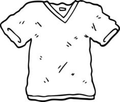 line drawing cartoon tee shirt vector