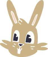 cartoon doodle bunny face vector