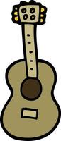 cartoon doodle guitar vector