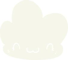 flat color style cartoon cloud vector