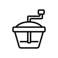 rotary bowl of chopper combine icon vector outline illustration