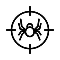 Spider icon vector. Isolated contour symbol illustration vector