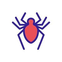Spider icon vector. Isolated contour symbol illustration vector