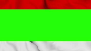 red white Republic of Indonesia flag full screen animated loop. fluttering elegantly commemorating independence video