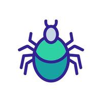 Spider icon vector. Isolated contour symbol illustration vector