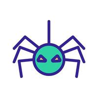 Spider icon vector. Isolated contour symbol illustration vector