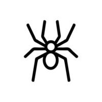 Spider icon vector. Isolated contour symbol illustration vector