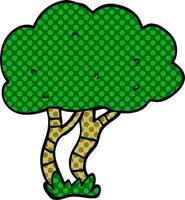 cartoon doodle tree vector