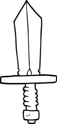 line drawing cartoon dagger