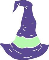 cartoon doodle witch hat vector