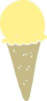 flat color style cartoon ice cream vector