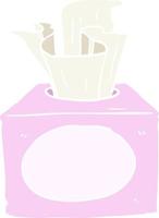 flat color style cartoon box of tissues vector