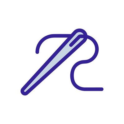 Needle thread icon vector. Isolated contour symbol illustration