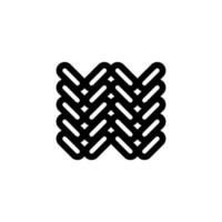 Yarn icon vector. Isolated contour symbol illustration vector