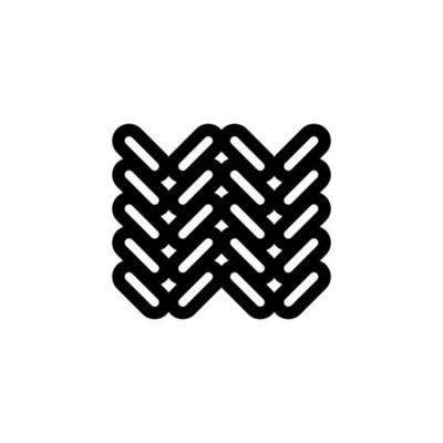 Yarn icon vector. Isolated contour symbol illustration