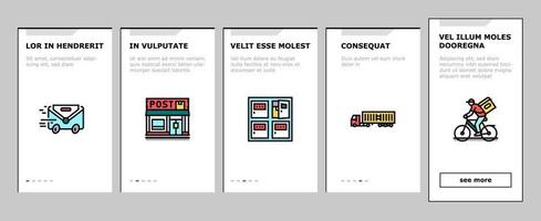 Delivery Service Application Onboarding Icons Set Vector