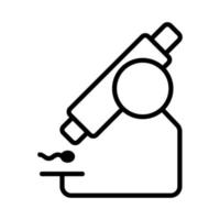 microscope and sperm icon vector. Isolated contour symbol illustration vector