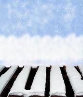 fondo de nieve. paisaje de invierno foto
