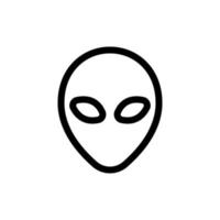 Mask alien icon vector. Isolated contour symbol illustration vector